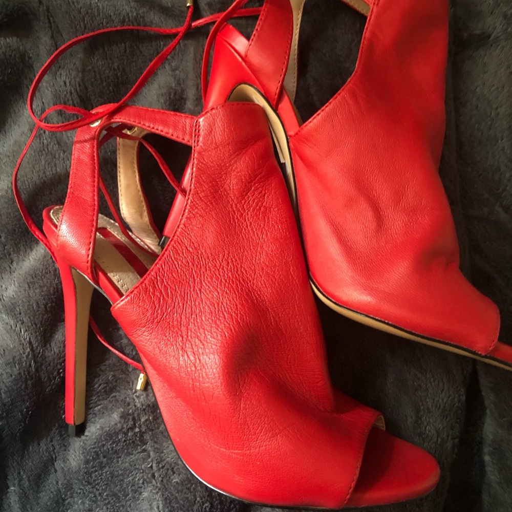Red leather “Randy” by TopShop - Picture 2 of 4